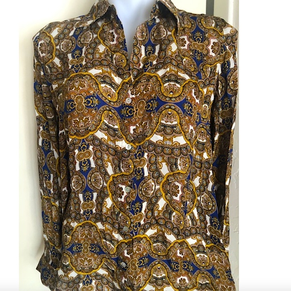 L’AGENCE Nina Silk Long Sleeve Blouse - Picture 4 of 8